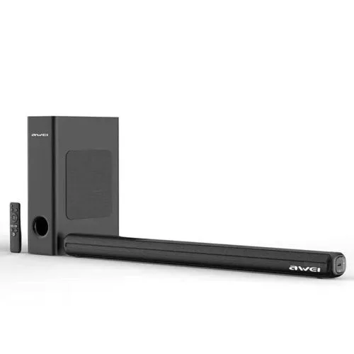 The Awei Y520 Home Theater Bluetooth Soundbar Speaker is a cutting-edge audio device that boasts an array of impressive features, making it a standout choice for audiophiles and entertainment enthusiasts alike. Equipped with the advanced MVSILICON BP1048B2 Bluetooth chip and operating on the latest Bluetooth version 5.0, this soundbar ensures seamless connectivity with a variety of devices, providing a hassle-free and high-quality audio experience. Supporting multiple Bluetooth protocols, including A2DP, AVRCP, HFP, HSP, OPP, HID, SPP, PBAP, GATT, and SM, the Awei Y520 offers versatile compatibility, allowing users to effortlessly connect their smartphones, tablets, and other Bluetooth-enabled gadgets. This broad range of supported protocols enhances user convenience and ensures a smooth and efficient interaction with various devices. The powerful sound output of 30W*2 for stereo channels and an additional 50W for the subwoofer delivers a total of 110W, creating a rich and immersive audio environment. The speaker’s effective Bluetooth range of 10 meters provides users with flexibility, allowing them to control their audio source from a distance.