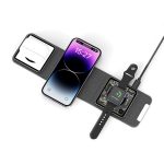 WiWU Wi-W001 Foldable 3 in 1 Wireless Charger 15W - Image 2
