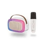 BOOM BOX 2 Wireless Karaoke Speaker with LED Lighting and Bluetooth Connectivity Wireless Microphone for Home Parties