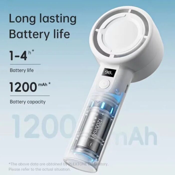 Plextone F2 Handheld Fan 5 Gears With Display - Image 4