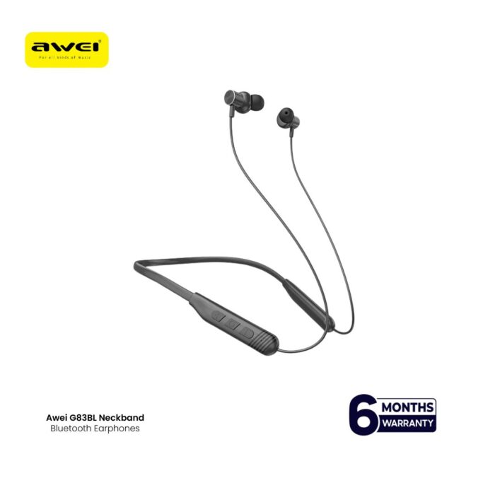 Awei G83BL Neckband Bluetooth Earphones - Image 1